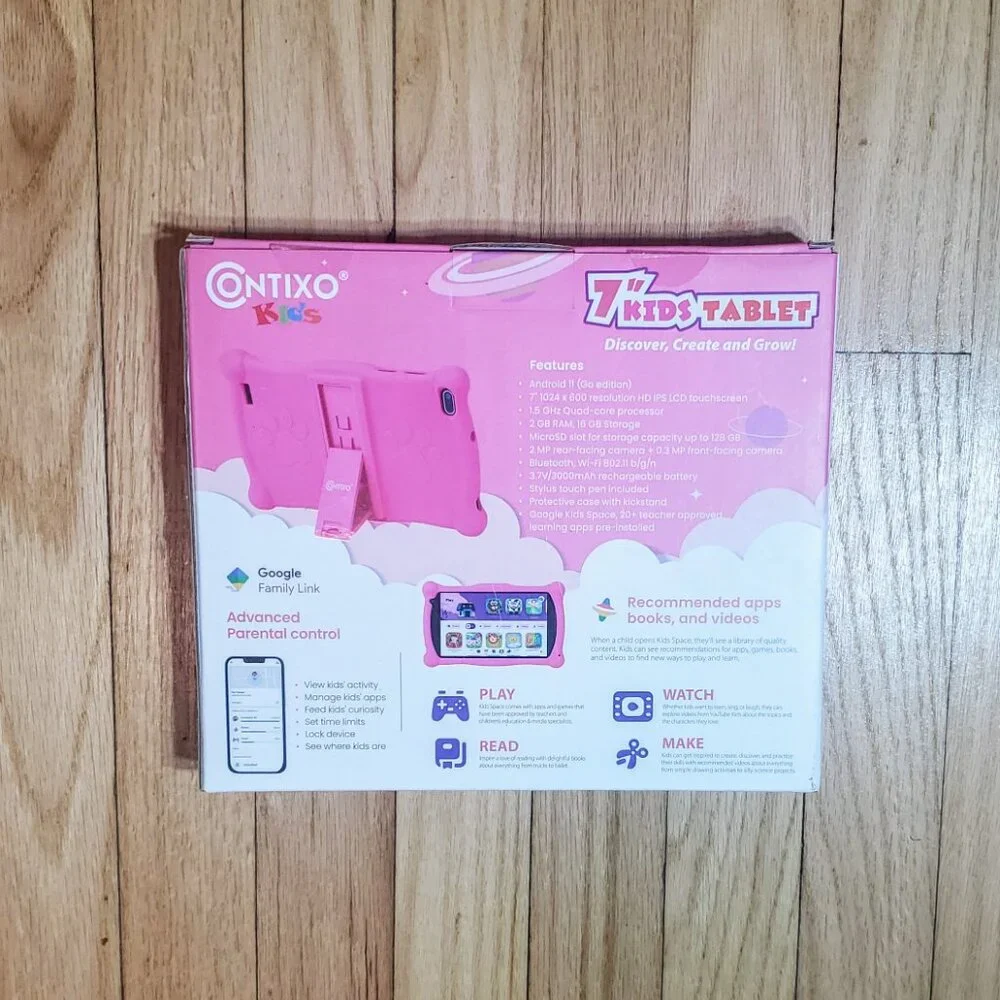PINK CONTIXO 7in KIDS LEARNING TABLET W/DUAL CAMERA